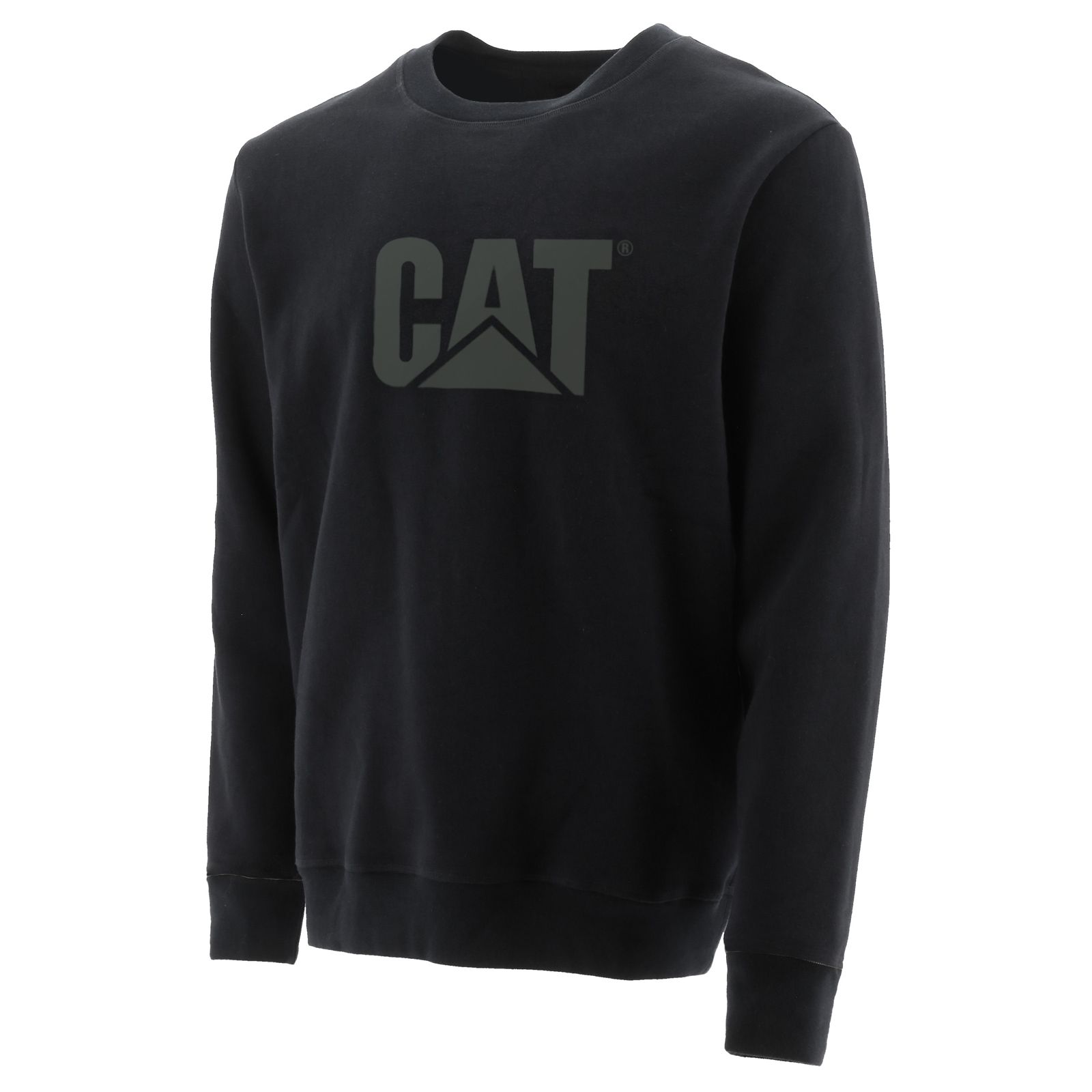 Caterpillar Clothing Online Pakistan - Caterpillar Trademark Logo Crewneck Mens Sweatshirts Black (234856-RSX)